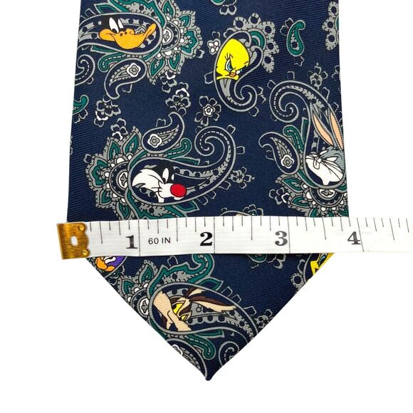 Looney Tunes Mania Character Tie Vintage 1996 Neck Tie Warner Brothers VTG 56" - Picture 5 of 9